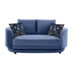 Amara Sofa 2 Seater Blue premium velvet fabric sofa by Vassio