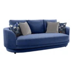 Amara Sofa 3 Seater Blue premium velvet fabric sofa by Vassio
