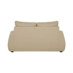 Nesto 2 Seater Sofa Beige with curved arms and soft back cushions by Vassio