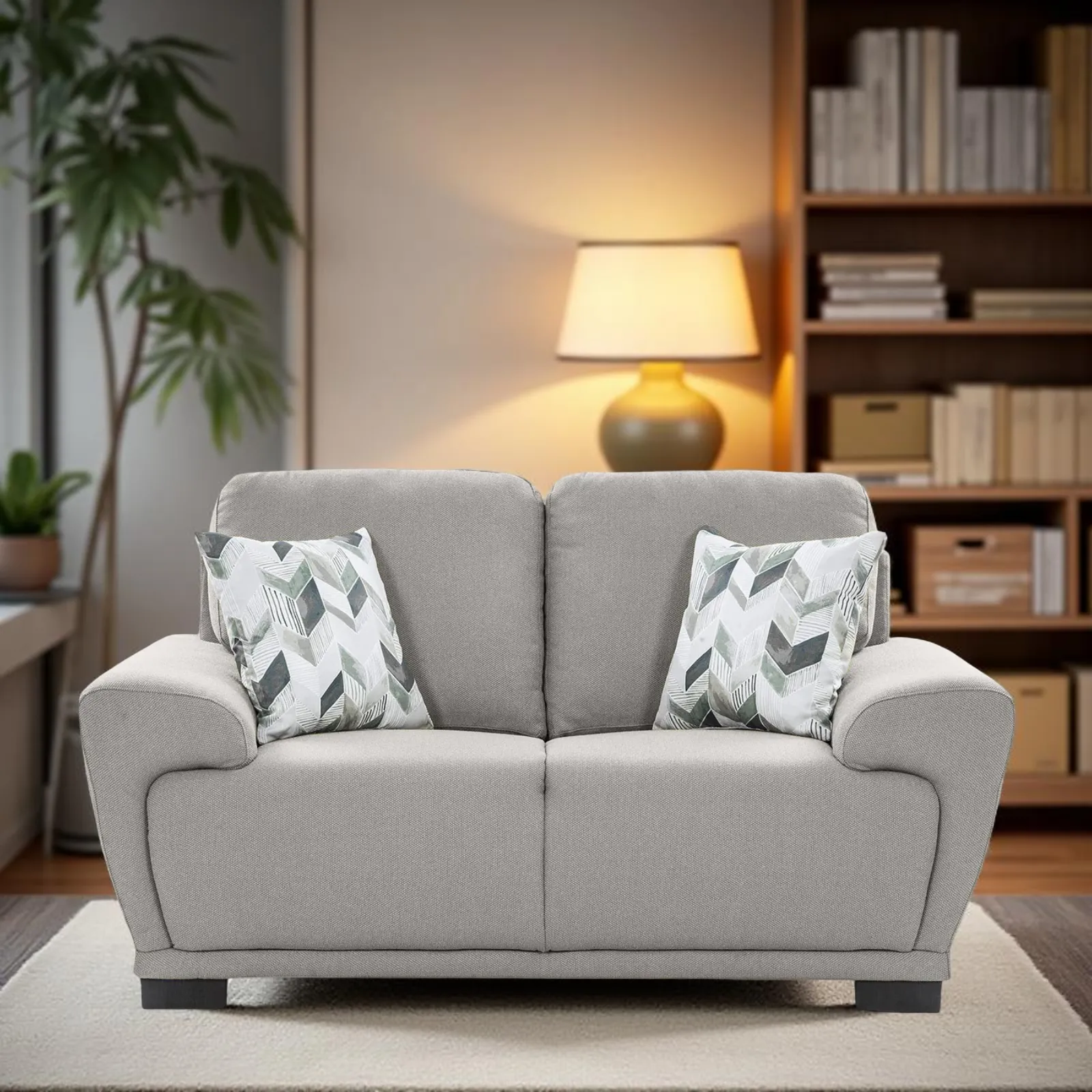 Reyone 2 Seater Sofa Grey premium fabric modern sofa