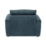 Nova 1 Seater Sofa Blue fabric sofa with solid wood frame and nylon legs by Vassio