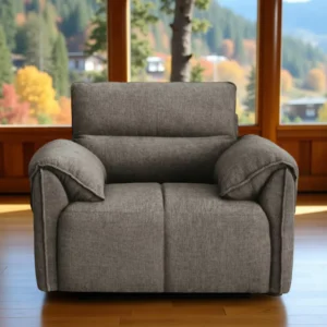 Nova 1 Seater Sofa Dark Grey fabric sofa with solid wood frame and nylon legs by Vassio