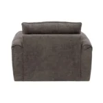 Nova 1 Seater Sofa Dark Grey fabric sofa with solid wood frame and nylon legs by Vassio