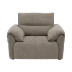 Nova 1 Seater Sofa Light Grey fabric sofa with solid wood frame and nylon legs by Vassio