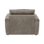 Nova 1 Seater Sofa Light Grey fabric sofa with solid wood frame and nylon legs by Vassio