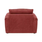 Nova 1 Seater Sofa Maroon fabric sofa with solid wood frame and nylon legs by Vassio