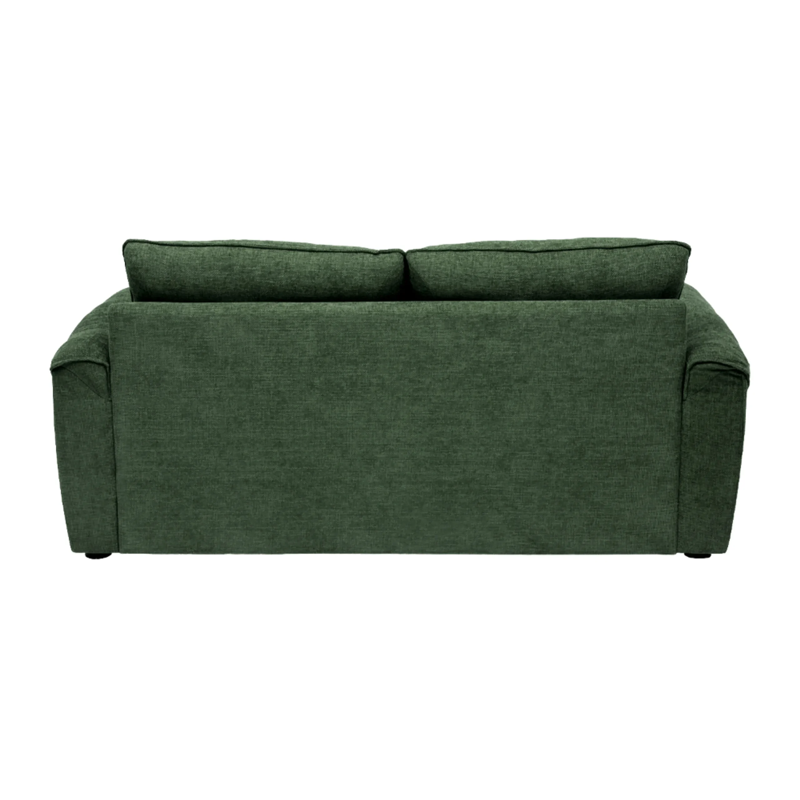 Buy Nova 2 Seater Sofa Green fabric sofa with solid wood frame, nylon legs, and premium cushioning by Vassio