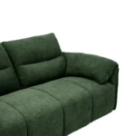 Buy Nova 2 Seater Sofa Green fabric sofa with solid wood frame, nylon legs, and premium cushioning by Vassio