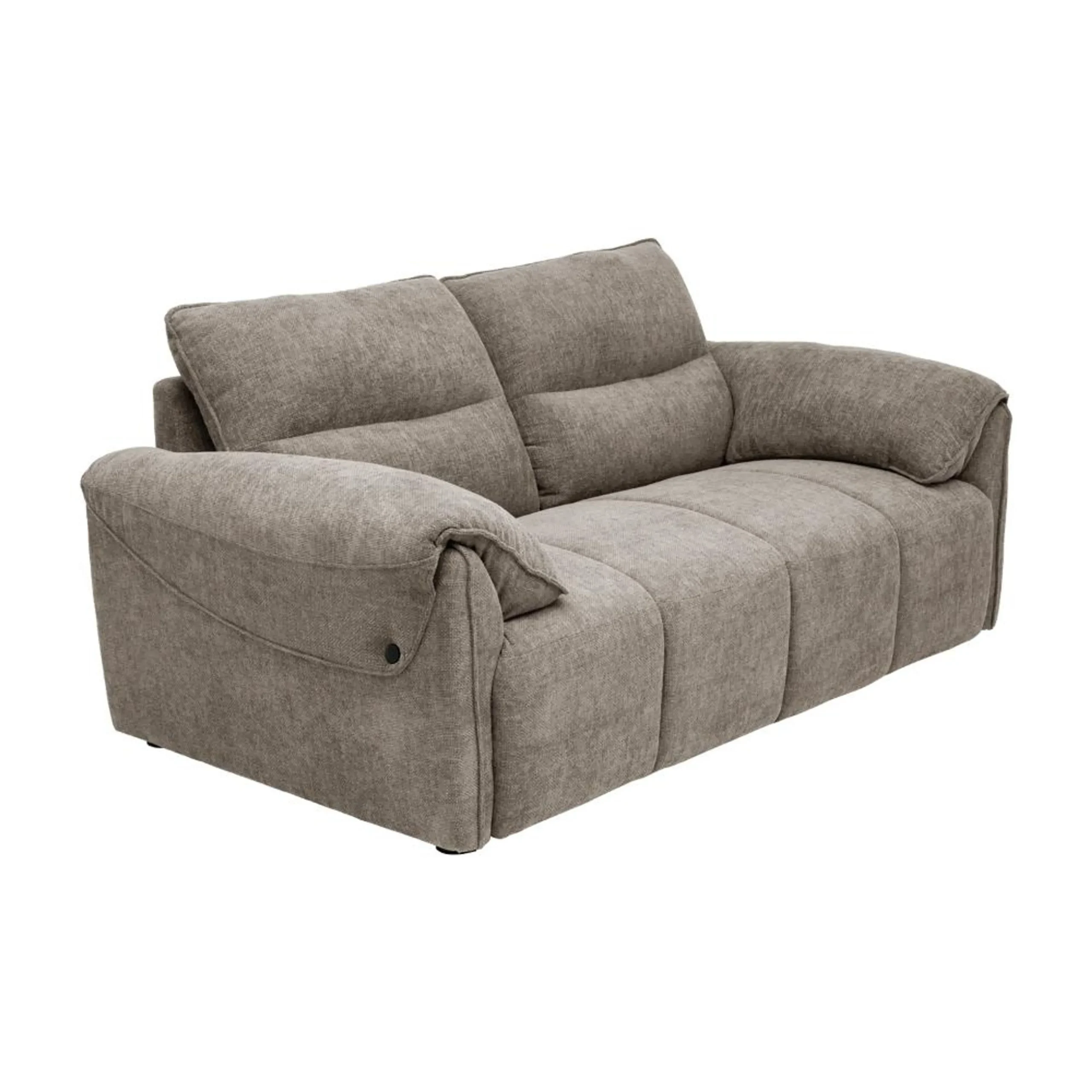 Buy Nova 2 Seater Sofa Light Grey fabric sofa with solid wood frame, nylon legs, and premium cushioning by Vassio