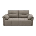 Buy Nova 2 Seater Sofa Light Grey fabric sofa with solid wood frame, nylon legs, and premium cushioning by Vassio