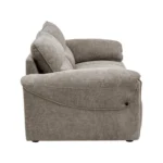 Buy Nova 2 Seater Sofa Light Grey fabric sofa with solid wood frame, nylon legs, and premium cushioning by Vassio