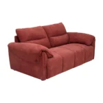 Buy Nova 2 Seater Sofa Maroon fabric sofa with solid wood frame, nylon legs, and premium cushioning by Vassio