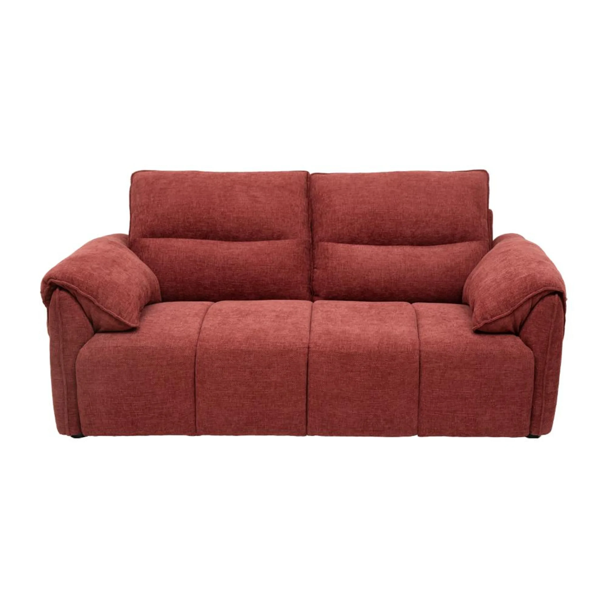 Buy Nova 2 Seater Sofa Maroon fabric sofa with solid wood frame, nylon legs, and premium cushioning by Vassio